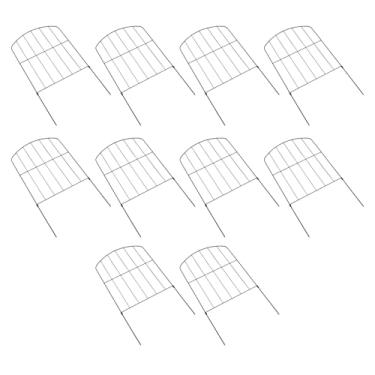 Imagem de Painéis de Cerca de Jardim Decorativos de 10 Pacotes, Cercas Sem Escavação, Total de 24 pol.
