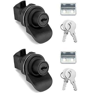 Imagem de QWORK Push Button Latch, 2 Pack Plastic Push-to-Close Latches for Boat/Motorcycle Glove Box Locks