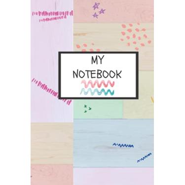 Imagem de -LIMITED EDITION- Designer Pastel Notebook 6x9 inch with 120 ruled lines pages: Designer Pastel Series 6x9 inch My Notebook Series with 120 ruled lined pages