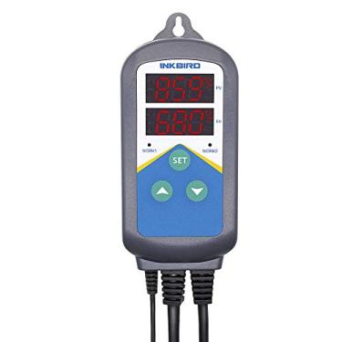 Imagem de Inkbird Aquecedor de Aquário de Água Salgada de Água Doce com Termostato de Sonda e Termômetro Peixes Tropicais/Camarão Ornamental/Tanques de Recife 24 Horas Em Dobro com Controlador Automático de