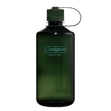 Imagem de Nalgene Garrafa de água Sustain Tritan livre de BPA feita com material derivado de 50% de resíduos de plástico (usando equilíbrio de massa certificado ISCC), 946 ml, boca estreita, jade