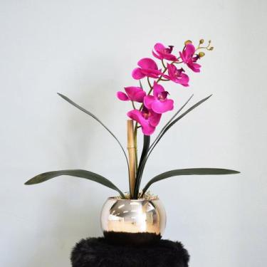Imagem de Arranjo Orquídea Artificial Pink no Vaso Rose Gold M  Formosinha