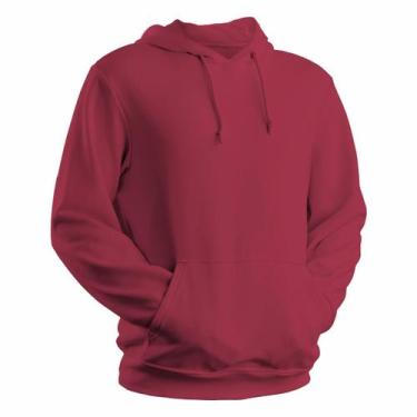 Imagem de Moletom Blusa de frio Canguru Unisex Com Capuz - BearStore, Vermelho, 