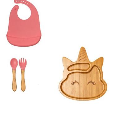 Imagem de Kit de Introdução Alimentar feito de Silicone Green Fox - HoityToity