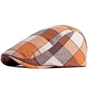 Imagem de Boina Estilosa Italiana Casual Quadriculada Chapéu Unissex Moda Primav
