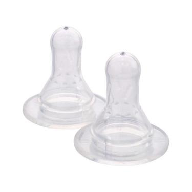Imagem de 2 Bicos de Mamadeira Silicone com Sistema Anticólica 6 meses Bebê Cria