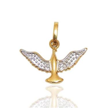 Imagem de Pingente Divino Espírito Santo Em Ouro 18k 2 Cores - AGAPRIME JÓIAS