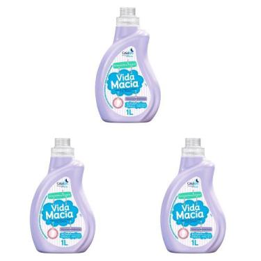 Imagem de Kit 3 Und Amaciante Vida Macia Amêndoas 1l