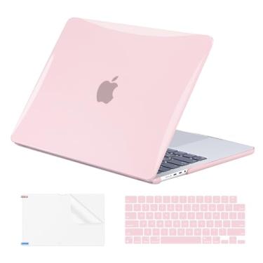 Imagem de EooCoo Capa compatível com MacBook Pro 35.6 cm 2024 2023 2022 2021 M3 M2 M1 A2918 A2992 A2779 A2442 Pro Max, capas rígidas rosa com capa de teclado, protetor de tela - rosa fofo