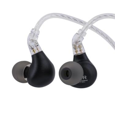 Imagem de Linsoul BLON BL03 II in Ear Monitor, driver dinâmico de câmara dupla de 10 mm, IEM, fones de ouvido HiFi com fio com cabo destacável de 2 pinos para músicos audiófilos (4,4 mm sem microfone, preto)