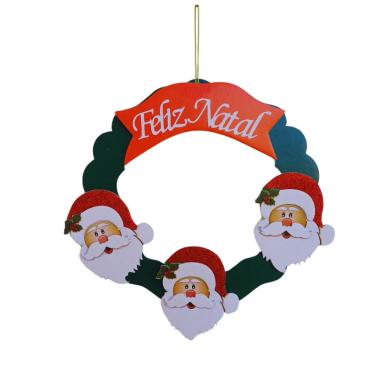 Imagem de Guirlanda Natalina Papai Noel 30cm - Material Poliestireno.