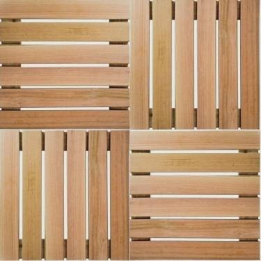 Imagem de Deck de Madeira Modular Base Madeira Isabela Revestimentos 30cmx30cm Placa Eucalipto