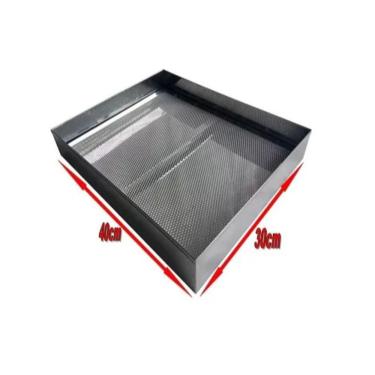 Imagem de Escorredor Fritura Inox Bandeja 30X40X6Cm Pastel Salgados
