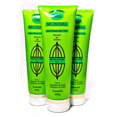 Imagem de Combo com 3 - Legítimo Gel Mundial 250g Extrato de Arnica