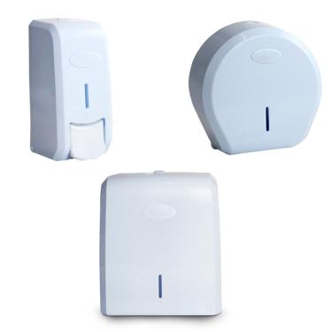 Imagem de Kit Saboneteira + Toalheiro + Papel Higiênico Nobre New Classic