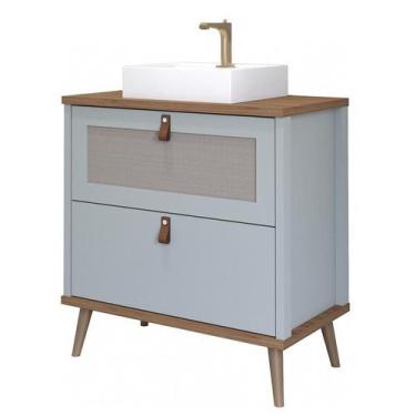 Imagem de Gabinete de Banheiro Veneto com Cuba 60cm Pistache/Freijo - MGM