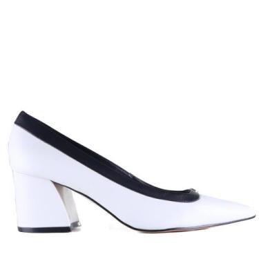 Imagem de Scarpin Feminino Capodarte 4018853 Branco/Preto, 38