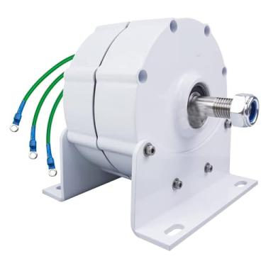 Imagem de Gerador de ímã permanente do motor elétrico 4200W, 450rpm 12V 24V 48V Alternador de baixo rpm de 220V para turbina eólica horizontal vertical (com base),48V