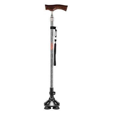 Imagem de LXPYMXDP Bengala de caminhada, cabo de madeira, bengala de caminhada, bastão de caminhada leve, ajustável, bengala de caminhada para idosos/B