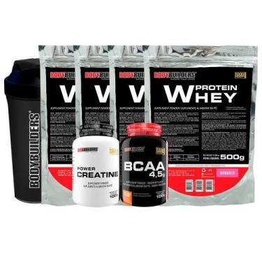 Imagem de Kit 4 Whey Protein 500G+ Bcaa 100G Tangerina+ Power - Bodybuilders