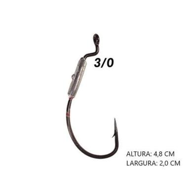 Imagem de Anzol offset lastreado weight hook com 3 unidades - Maruri, 1 unidade