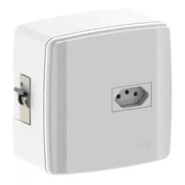 Imagem de Caixa Disjuntor Para Ar Condicionado + Tomada 20A Com Disjuntor – Sobrepor