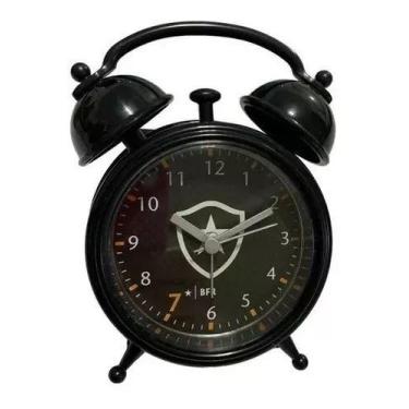 Imagem de RELÓGIO DESPERTADOR MINI DE METAL Botafogo 7,5 cm - mileno
