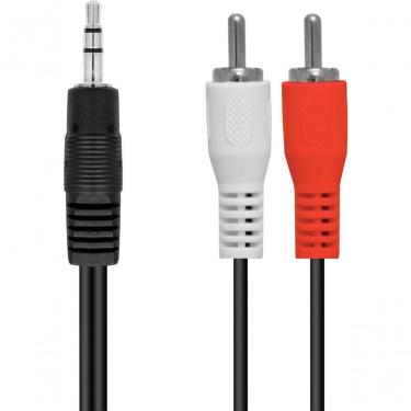 Imagem de Cabo 2 Rca X P2 3.5Mm Stereo 1.5 Metros - 2R35S-15 - Pc / 10
