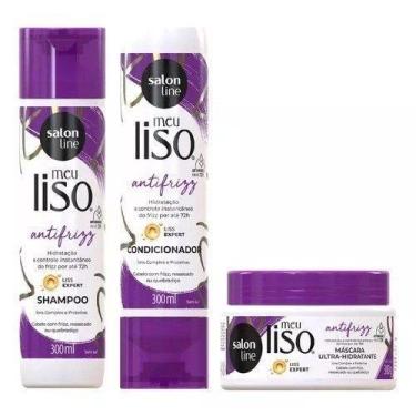 Imagem de Salon Line Meu Liso Antifrizz Kit Shampoo + Condicionador + Máscara