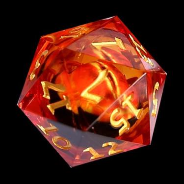 Imagem de DND Dice Set Dungeons and Dragons Dice, 7 Piece Liquid Core Dragon Eye dice Set D&D Dungeons and Dragons Sharp Edge Resin Dice with Gift Box, Polyhedral Role Playing RPG Dice D20 D12 D10 D8