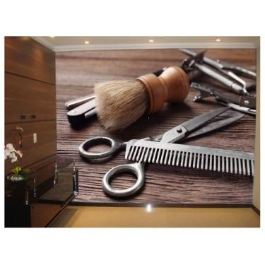 Imagem de Papel De Parede Barbearia Retrô 3D Brb03 - Você Decora