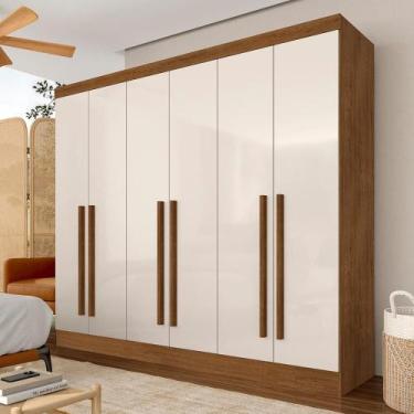 Imagem de Guarda Roupa Casal 6 Portas 2 Gavetas Ester Freijó/off Premium - M.a -