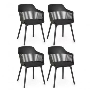 Imagem de Kit 4 Cadeiras Marcela Móveis Preto