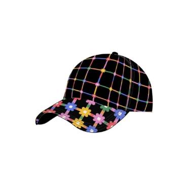 Imagem de Boné Fábula Margarida Xadrez Infantil Preto 2024