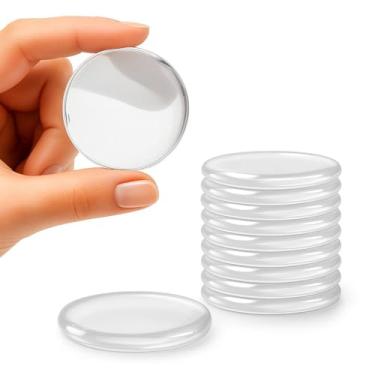 Imagem de Maçaneta de porta de borracha transparente para parede e tampa de porta, 5 cm, conjunto de 14 peças