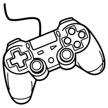 Imagem de Adesivo GAMER Controle Joystick Ideal para notebook capacete moto carro portas vidros paredes ambientes vários tamanhos (PRETO, 40,4x40cm)