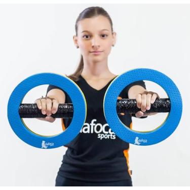 Imagem de Par de Halteres Circular Hidroginástica DF4061-AZ P Azul/Amarelo Dafoca Sports