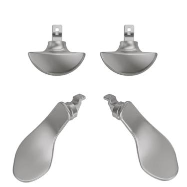 Imagem de Dogxiong 4 Peças De Controles Borda Para Ps5 Dualsense Edge, Botão Traseiro Metal (Prata)