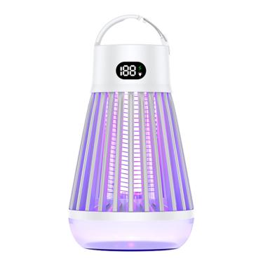 Imagem de Matador De Moscas - Armadilha Para Moscas Mata Moscas Recarregável Luz Roxa,Lâmpada De Controle De Insetos Voadores 360 Graus Portátil Para Camping Caminhadas Churrasco Piquenique Jardim