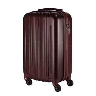 Imagem de Mala de Bordo 10KG Madri ABS Listrada Leve Giratória Anac (Vinho)