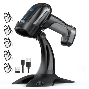 Imagem de Tera Scanner de código de barras profissional sem fio: DPM Megapixel de alta resolução com configuração de mudança NFC Indicador de nível de bateria 1D 2D QR 3 em 1 Funciona com Bluetooth 2.4G sem fio