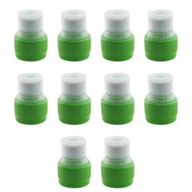 Imagem de JCBIZ 10 peças tampa de plástico PP calibre 28 tampa de garrafa de bebida verde água mineral tampa rosqueada para exercícios, caminhadas, academia, acessórios esportivos