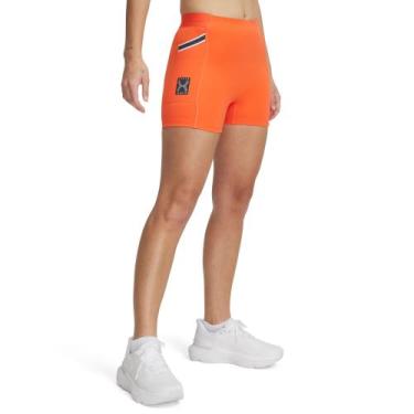 Imagem de Shorts de Corrida Under Armour Run 96 Feminino, Laranja, G