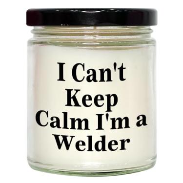 Imagem de Vela I Can't Keep Calm I'm A Welder, 255 g para soldador, presentes exclusivos de Natal para homens, amigos e familiares