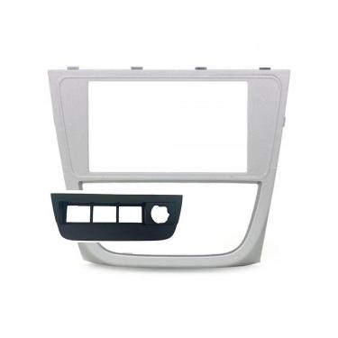 Imagem de Moldura Painel 2DIN Gol Voyage Saveiro G5 Sup 4 Botões Prata