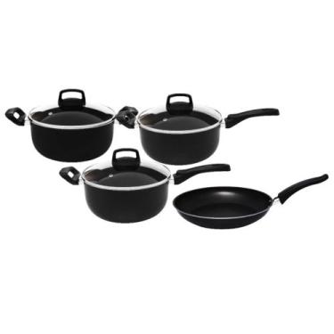 Imagem de Jogo de panelas antiaderentes starflon 4 peças premium - Docesar