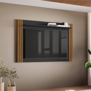Imagem de Painel Para Até 65" Nt1375 Ripado Preto-freijó Notável Móveis Preto Tx-freijó Trend