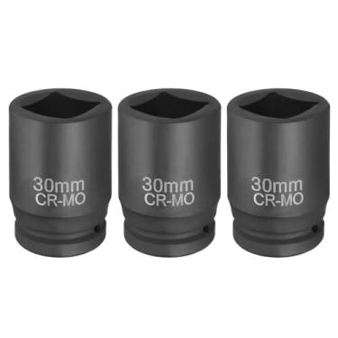 Imagem de HARFINGTON 3 peças, soquete quadrado de 4 pontos, acionamento de 3/10.2 cm, soquete de impacto quadrado métrico CR-MO, luva de roda padrão, ferramenta pneumática para reparo de automóveis, manutenção