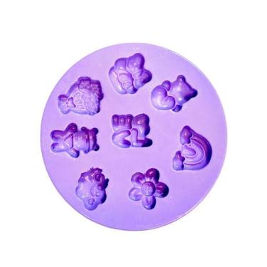 Imagem de F1456 molde de silicone arco iris nuvem flor love diversos confeitaria