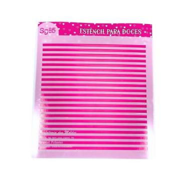 Imagem de SG85 Estêncil listrinhas para confeitaria e artesanato. - CONFEITARIA 